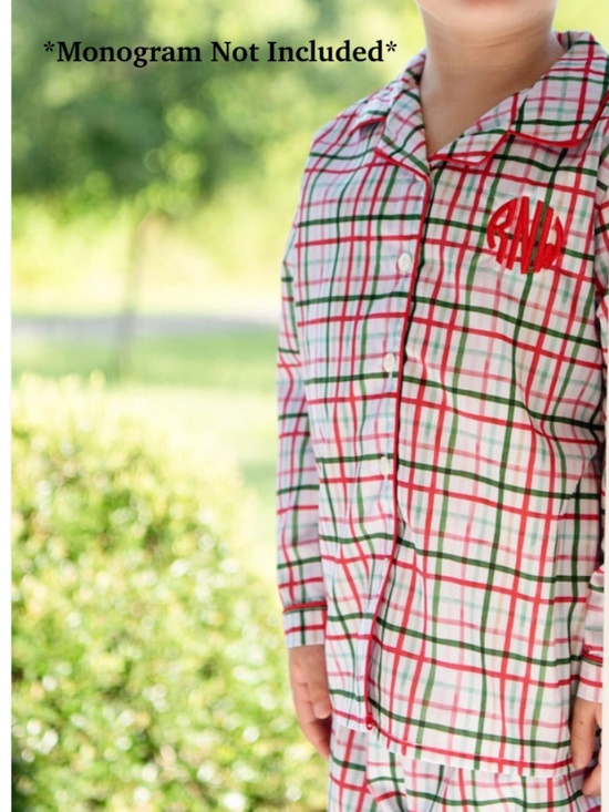 Cecil & Lou Kids’ Holiday Pajama Set – Red & Green Plaid, Size 4, NWT - Picture 2 of 4